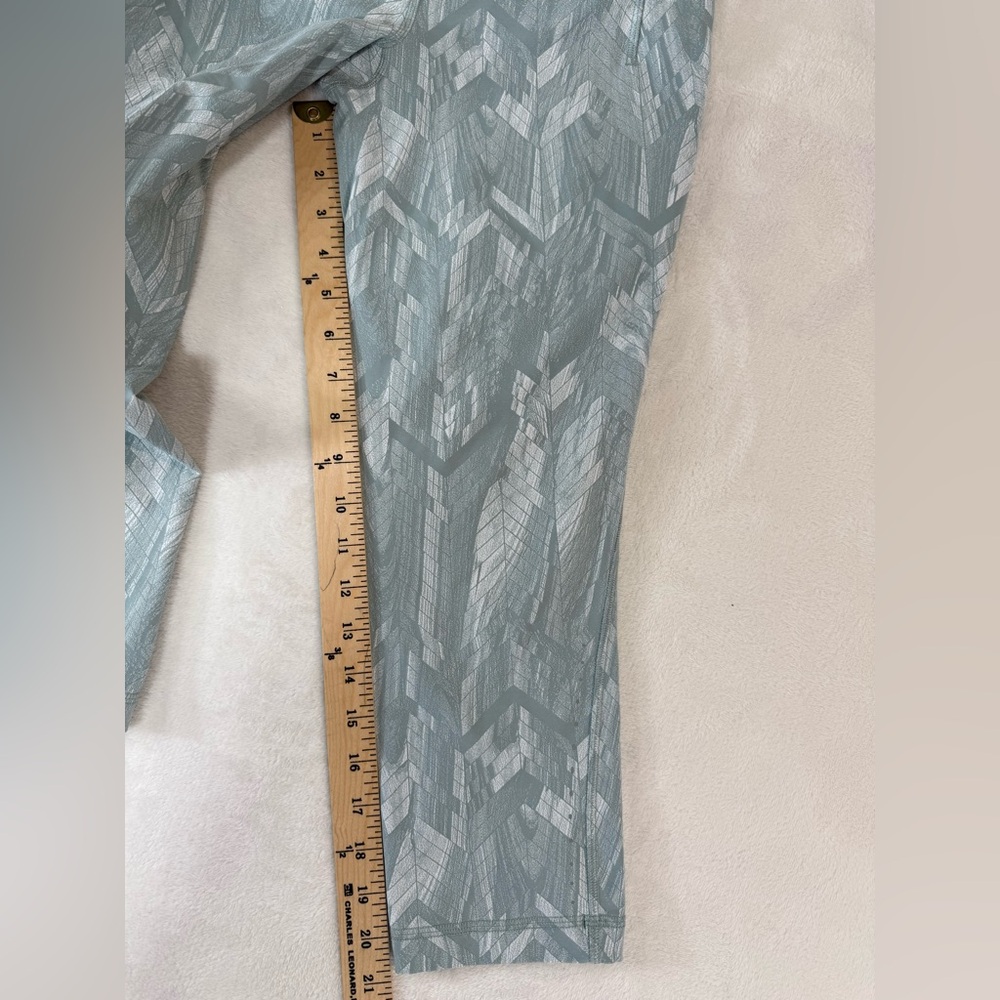 Lululemon Swift Speed High Rise Crop leggings 8 silver green blue jacquard - Picture 5 of 5